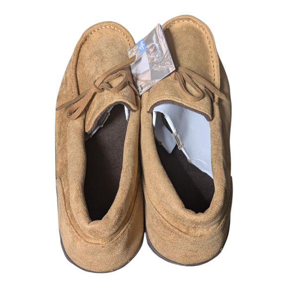 Lazy Steps Men's Moccasin Slippers - Size 11 -Tan/Brn - New - Indoor/Outdoor - Picture 4 of 7